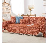 Funda de sofá roja para sofá de 1, 2, 3 y 4 plazas, manta protectora de piel, manta suave para sofá, 180 x 180 cm, decoración del hogar