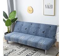 Funda de sofá sin Brazos Estiramiento Plegable Funda para Sofá Cama sin Brazos con Fondo Elástico Impreso Ajustado funda de sofa clic clac Fácilmente extraíble y lavable a máquina. -P-155-185cm