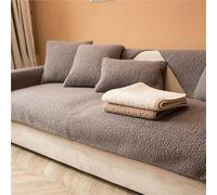 Funda de sofá Suave Antideslizante de Felpa for sofás seccionales en Forma de L de 1 2 3 4 plazas for una decoración cálida de Muebles(Grey.,43 * 82.6in)