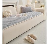 Funda de Sofá Suave - Lavable y Antideslizante, Compatible con Sofás de 2-3 Plazas, Apta para Mascotas Gray 110 * 210cm/43.31 * 82.68in