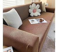 Funda de sofá súper elástica para chaise longue de 2 + 3 plazas, apta para mascotas, color marrón oscuro, funda elástica para sofá que protege de gatos y perros, juego de 2 piezas