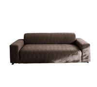 Funda de sofá súper elástica para sofá de 3 plazas Funda de sofá Universal de 1 Pieza Estilo Minimalista Felpa de Terciopelo Jacquard Antideslizante Lavable Resiste e marrón Double Seat [145cm-185cm]