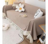 Funda De Sofá Toalla De Sofá Manta De Sofás De Encaje Cubre Antipolvo Protectora De Sofás Moderna Y Suave Protector De Muebles Universal para Cama Y Sillón-Brown||180 * 230cm