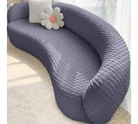 Funda de sofá universal curvada de medio círculo elástica para sala de estar, se adapta a sofás de 1 4 plazas (190,5 cm, 233,7 cm, 189 233 cm), duradera, elegante, fácil de cuidar