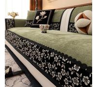 Funda de sofá Vintage Francesa, Fundas de sofás seccionales, Funda de sofá Que admite Mascotas para 3 Cojines, Protector de Muebles Antideslizante Lavable a 110 * 210cm/43.31 * 82.68in