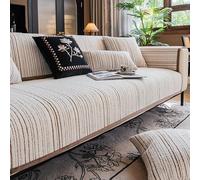 Funda de Sofá1 2 3 Plazas, Fundas Sofa Antideslizante Protector para Sofa antigatos Arañazo Perros Mascotas Sofá Cubre Sofás de Seccional en Forma de U y L(Khaki,110 * 110cm)