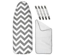 Funda de Tabla de Planchar Ajustable de Algodón con Acolchado Especial para un Planchado Más Fácil - Tamaño Universal - Extra Paño de Protección para Prendas Delicadas