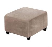 Funda de taburete de ajuste elástico para protección completa, diseño elegante que se adapta a varios temas de decoración (marrón)