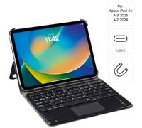 Hama Funda con Teclado para iPad Air de 11" 2024 (Teclado Bluetooth con Panel táctil, función Atril, Funda magnética, Funda para Tablet para Apple iPad Air de 11 Pulgadas, Teclado extraíble), Color