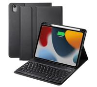 Funda de teclado para iPad A16 2025 de 11ª generación/iPad de 10.9 pulgadas 2022 con teclado, funda inteligente con soporte para lápices, teclado Bluetooth magnético recargable delgado desmontable