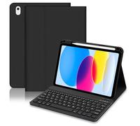 Funda de teclado para iPad A16 de 11ª/10ª generación (2025/2022 de 11/10.9 pulgadas) con soporte para lápices, teclado QWERTY UK, Lielax