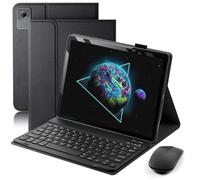 Funda de teclado para Lenovo Idea Tab Plus 2025 de 12.1 pulgadas / Lenovo Tab K12 - Funda de teclado desmontable con mouse (TB361FU/TB361ZU), color negro