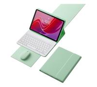 Funda de teclado para Lenovo Tab M11 de 11 pulgadas (TB330FU/TB330XU), diseño Ñ español, funda delgada de poliuretano con teclado inalámbrico desmontable magnéticamente, mouse para tableta, color