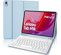 Funda de teclado para Lenovo Tab M11 / K11 LTE de 11 pulgadas 2024, funda magnética desmontable para teclado Bluetooth inalámbrico, funda de piel sintética con soporte para lápiz para tablet Lenovo