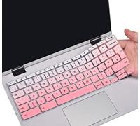 Funda de teclado para portátil ASUS Chromebook Flip C434 C434TA C433TA 2 en 1, ASUS Chromebook C302/C302CA/C423/C425TA/C523NA, protector de piel, diseño de teclado UE/Reino Unido, color rosa degradado