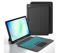 Funda de teclado para Samsung Galaxy Tab A11+/A9+ Plus de 11 pulgadas: teclado retroiluminado con trackpad de 7 colores para Samsung Tab A9+ A11+ Plus 5G | Smart Touch inalámbrico magnético