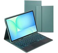 Funda de teclado para Samsung Galaxy Tab S10 FE+ (13.1 pulgadas) SM-X620 | SM-X626B, teclado inalámbrico Bluetooth, teclado retroiluminado, mouse táctil