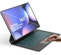 Funda de teclado para Samsung Galaxy Tab S10 Ultra/S9 Ultra/S8 Ultra de 14.6 pulgadas, soporte magnético voladizo flotante mágico, trackpad integrado, tecla AI, modo DeX con un solo clic