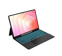 Funda de teclado para Samsung Galaxy Tab S11 Ultra 2025 de 14,6 pulgadas, 7 colores retroiluminados magnéticos, Bluetooth Tableta, carcasa con Trackpad, teclado francés AZERTY para Tab S11 Ultra