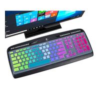 Funda de teclado para teclado inalαmbrico Logitech MK320 YR002/Y-R0009 Protector de teclado inalαmbrico Logitech MK330 MK335-Arco iris