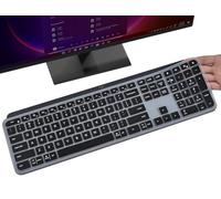 Funda de teclado para teclado MX Keys S y MX Keys Advanced Illuminated Wireless Keys, Craft Advanced Wireless Keyboard Protector, MX Keys S, piel protectora de silicona, color negro