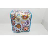 Funda de Tela Antimanchas resinada e Impermeable Compatible con THERMOMIX TM6 / TM5/ TM31. Protege su máquina de la Grasa, Polvo y Salpicaduras. Medidas 31x27x33 (Altura). Mod. Mandala Colores