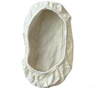 Funda de tela de algodón y lino blanco para fermentación de pan, bolsa de prueba de masa redonda y ovalada para hornear en el hogar, herramienta de cocina (25 x 15 x 8 cm)
