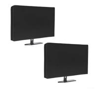 Funda de tela Oxford 210D para escritorio, PC y TV - A prueba de polvo, resistente al viento, resistente a los rayos UV, funda lavable con diseño de fondo abierto - 1 pieza (negra) (53 x 35 x 9 cm)