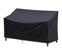Funda de tela Oxford impermeable para bancos de jardín con flujo de aire transpirable, cordón que asegura el ajuste para asientos de 2/3/4 plazas al aire libre (juego de tres)