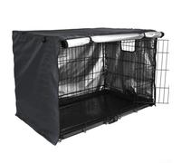 Funda de tela Oxford para jaula de perro que se abre cómodamente en la parte delantera y lateral, perfecta para jaulas de perros de 24 a 48 pulgadas