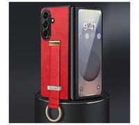 Funda de teléfono a prueba de golpes con textura de cuero híbrido para Sulada Pc para Samsung Galaxy Z Fold7 Fácil