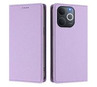 Funda de teléfono compatible con Realme Note 70 4G/Note 70T 4G/Narzo 80 Lite 4G/C71 4G, funda india tipo cartera con 3 ranuras para tarjetas, soporte, bloqueo RFID, morado claro