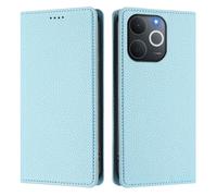 Funda de teléfono compatible con Realme Note 70 4G/Note 70T 4G/Narzo 80 Lite 4G/C71 4G, funda india tipo cartera con 3 ranuras para tarjetas, soporte, bloqueo RFID, azul cielo