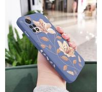 Funda de teléfono con diseño de Flores para Xiaomi Redmi Note 14, 13, 12, 12S, 11, 11S, 10, 10A, 10T, 10S, 9T, 9, 8, 7 Pro Plus, 10C, 4G y 5G, Color Azul Claro, para Note 11 ProPlus 5G