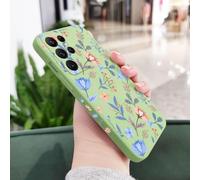 Funda de teléfono con diseño de jardín de Flores para Samsung Galaxy S22, S21, S25, S24, S23, S20 Ultra Plus FE, S10, S9, S10E, Note 20 Ultra, 10, 9 Plus, Verde Claro 2, para S10