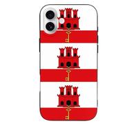 Funda de teléfono con estampado de bandera de Gibraltar compatible con iPhone 16/16 Plus/16 Pro/16 Pro Max/16 E, divertido protector de teléfonos de TPU ligero
