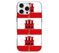 Funda de teléfono con estampado de bandera de Gibraltar compatible con iPhone 16/16 Plus/16 Pro/16 Pro Max/16 E, divertido protector de teléfonos de TPU ligero