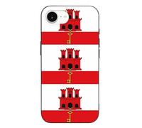 Funda de teléfono con estampado de bandera de Gibraltar compatible con iPhone 16/16 Plus/16 Pro/16 Pro Max/16 E, divertido protector de teléfonos de TPU ligero