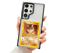 Funda de teléfono con pantalla de tarjetas coleccionables para Samsung | PTCG/Picture Display Top Loaders y fundas | Compatible con tarjetas PTCG, Sports, One Piece, Magic (negro, Samsung Galaxy S23