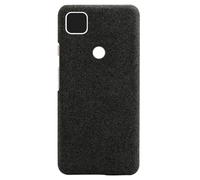 Funda de teléfono con patrón de tela, funda de cuero, funda protectora anticaídas para Google Pixel 4A (negra)