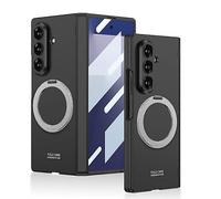 Funda de teléfono de cobertura completa con bisagra magnética plegable integrada para Gkk con soporte giratorio para Samsung
