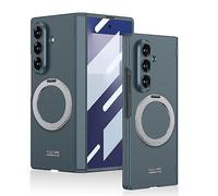 Funda de teléfono de cobertura completa con bisagra magnética plegable integrada para Gkk con soporte giratorio para Samsung