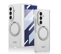 Funda de teléfono de cobertura completa con bisagra magnética plegable integrada para Gkk con soporte giratorio para Samsung