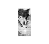 Funda de teléfono - MANIACASE - Galaxy A73 - Silicona - Flexible - Diseño Lobo y Loba