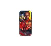 Funda de teléfono - MANIACASE - iPhone SE 2024 - Silicona TPU - Negro - Scuderia Ferrari F1