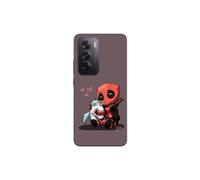 Funda de teléfono - Maniacase - Oppo Reno 12 5G - Bebé Deadpool con Unicornio - Silicona - Flexible