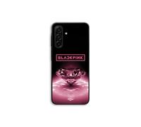 Funda de teléfono - MANIACASE - Samsung Galaxy A37 - Silicona TPU - Negro/Rosa - Motivo Blackpink Diamond