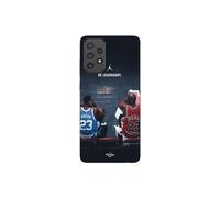 Funda de teléfono - MANIACASE - Samsung Galaxy A53 - Silicona TPU - Negro - Young Jordan vs Old Jordan
