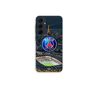Funda de teléfono - MANIACASE - Samsung Galaxy A55 - Silicona - Flexible - Logo del PSG, noche, Torre Eiffel