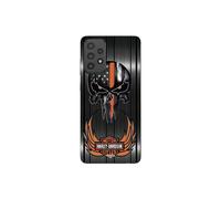 Funda de teléfono - MANIACASE - Samsung Galaxy A73 - Silicona - Flexible - Cabeza de muerto gris